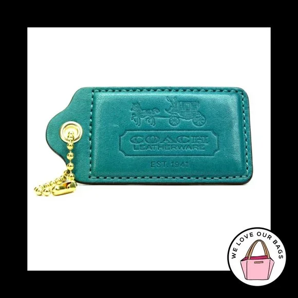 XL 3.5" COACH LEATHERWARE 1941 ARCHIVE LEATHER FOB BAG CHARM KEYCHAIN HANG TAG - Picture 1 of 2